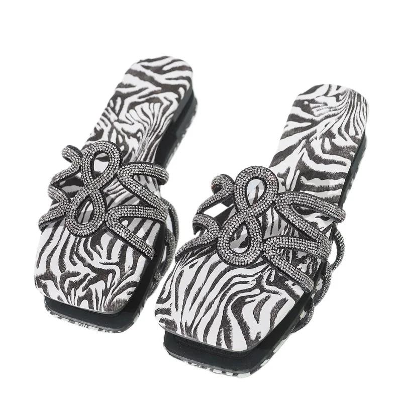 Fashion Shoes for Women 2025 New Open Toe Women's Slippers Fashion Crystal Outdoor Daily Best Seller Summer Plus Size Flat Slippers