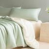 Solid Color Dual Tone Washed Ice Silky Bedding Set Summer Cool Feeling Bed Sheets Modern Simple Soft Breathable Comforter Sets