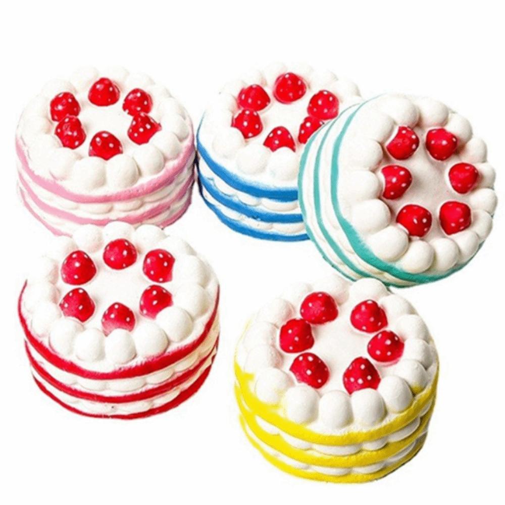 Strawberry Cake Design Simulation Food Toy Color Random Slow Rising Toy  For Adults