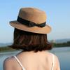 Elegant Braided Straw Hat Elegant Bows Accent ridal Accessory Breathable Lining Church Services Prom Occasion
