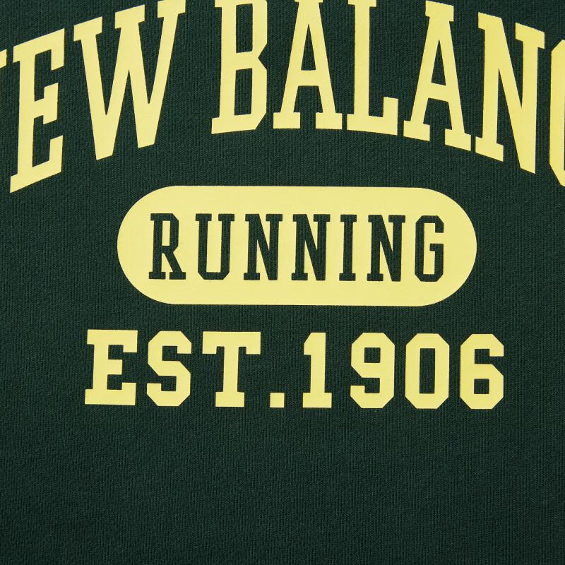 New Balance Sweatshirts Unisex Green Hooded Moderate Regular AMT31313-JUE