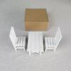 Modern Dollhouses Dining Table With Wooden Chairs 1/6 Scale Miniature Furniture For Display
