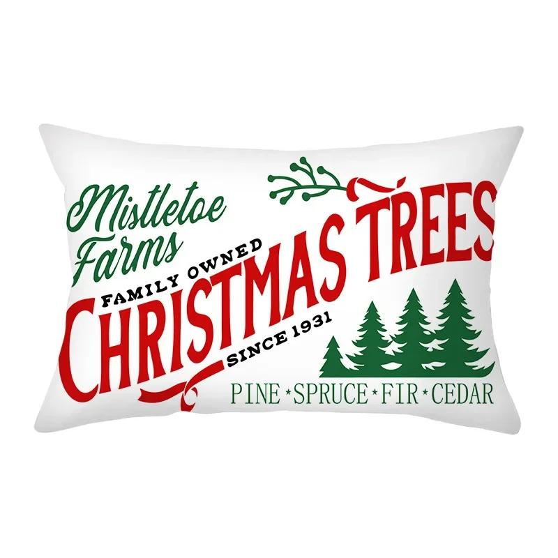 Christmas Cushion Cover Red Pillowcase Sofa Decoration Pillow Home Decor