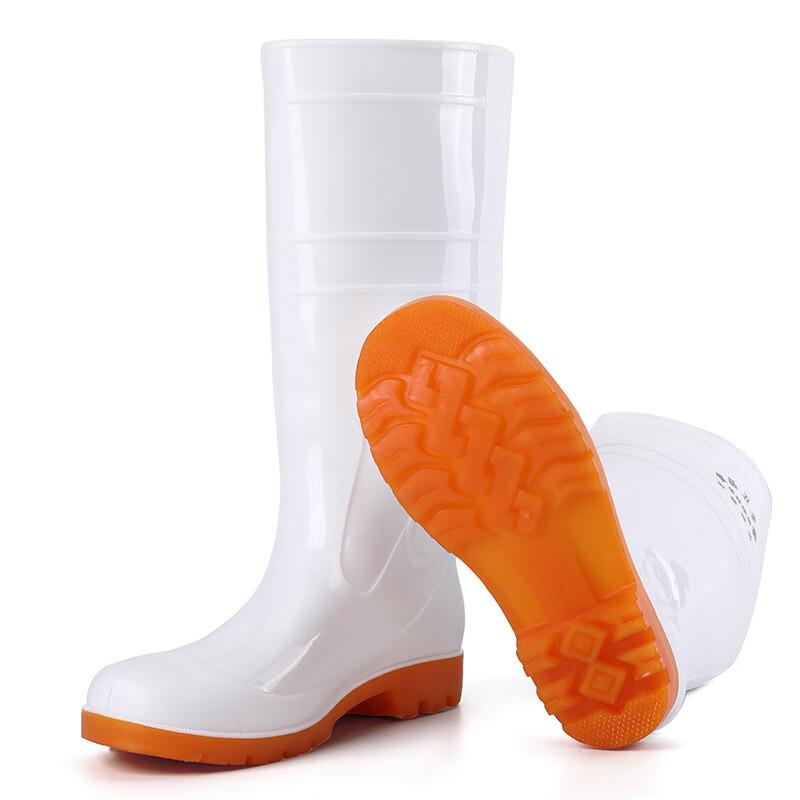 Aoteta Men s White Waterproof High-Top Rain Boots