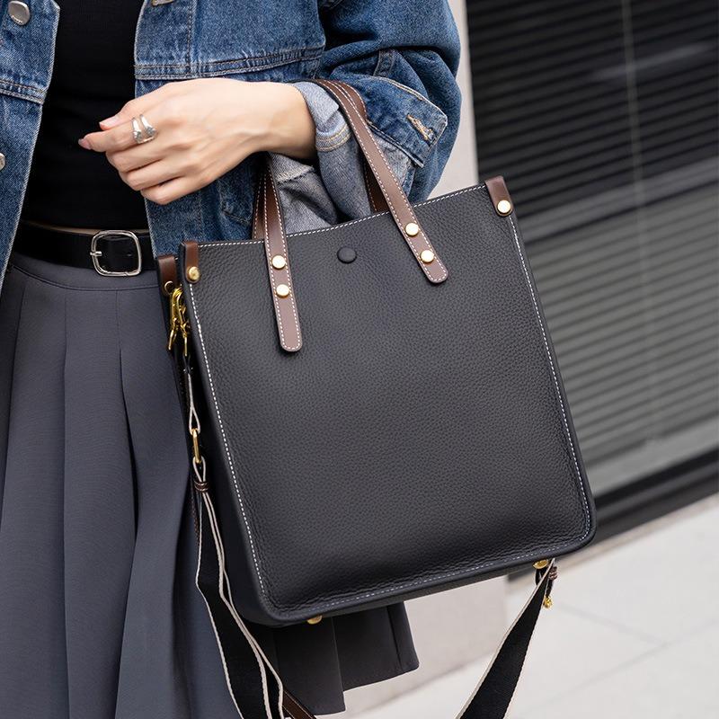 Large bag women's commuter tote bag new leather women's bag handbag large capacity shoulder bag