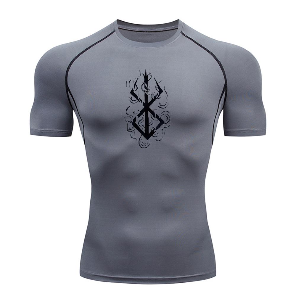 Sweat Absorbing Compression Shirts for Men Short Sleeve Gym Workout Stretchy Moisture-Wicking Fitness Undershirts Quick Dry Athletic T-Shirt Top