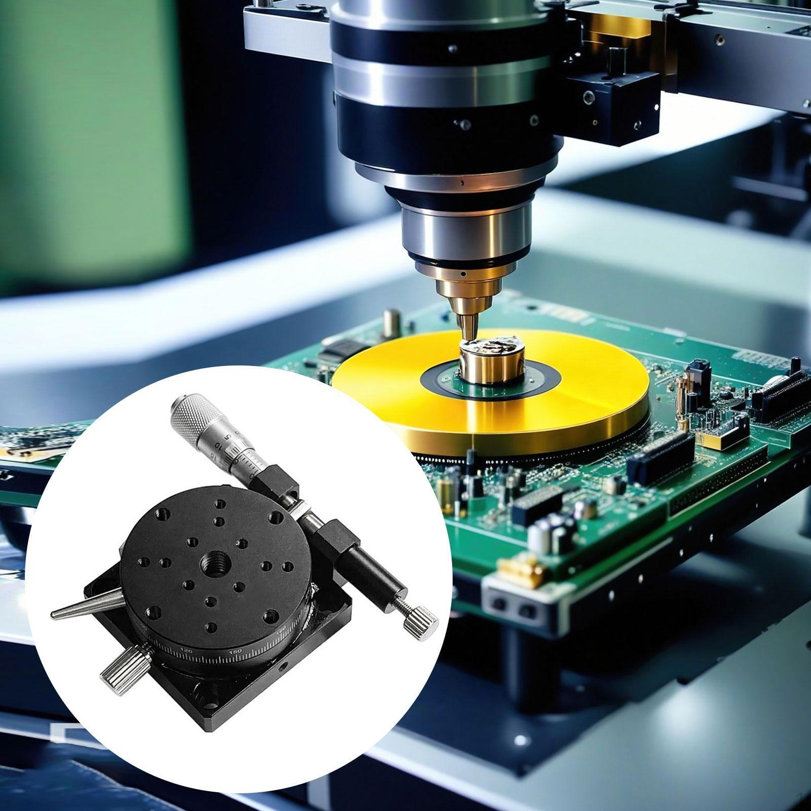 

R Axes Rotating Linear Stage Dia 2.3inch Simple Assembly Aluminum Alloy Cross Roller Guide