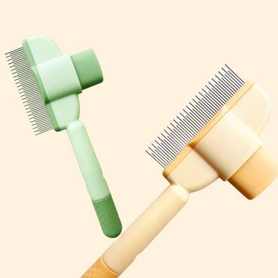 Skin-friendly Self Cleaning Cat Comb Knot Removes Easy To Clean Pet Hair Comb Floating Hair Artifact for Long Hair Cat