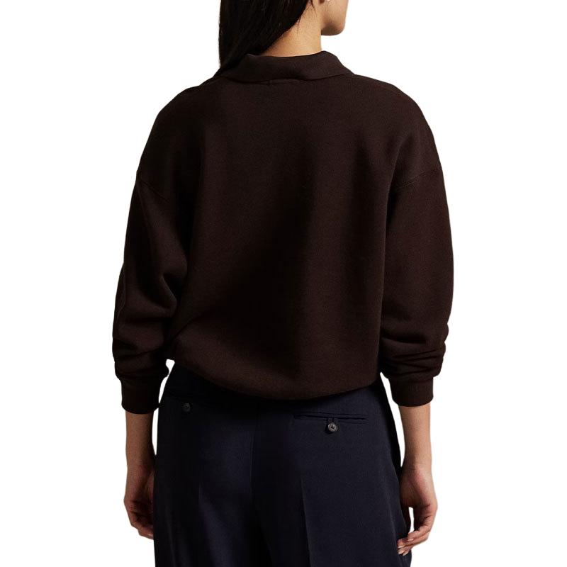 Polo Ralph Lauren Long Sleeve Fleece Pullover Polo Shirt Women Tops 211947966-009