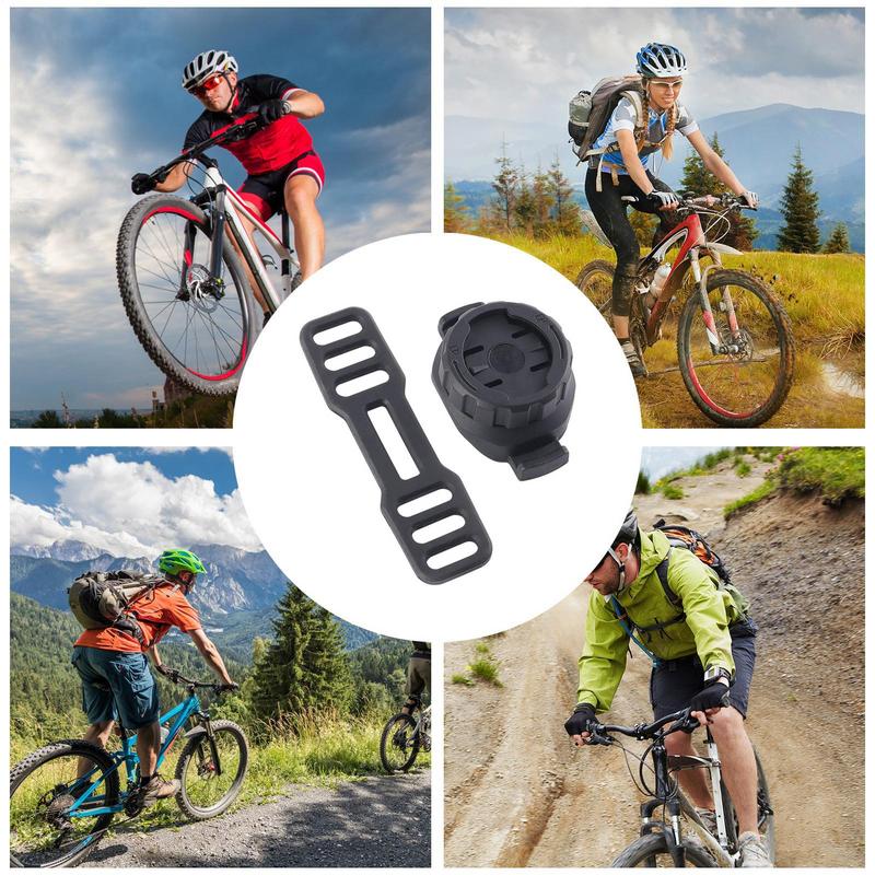 Bicycle Computer Mounting Bracket Made of High-strength Resin and Non-slip Rubber Anti-slip and Shock Absorption Front Bracket