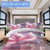 Glamorous Pink Fox Pattern Bedding,Quilt Set Quilt Cover Pillowcase Home Birthday Gift (1*duvet Cover+2*pillowcase,without core)ZSJT0917212