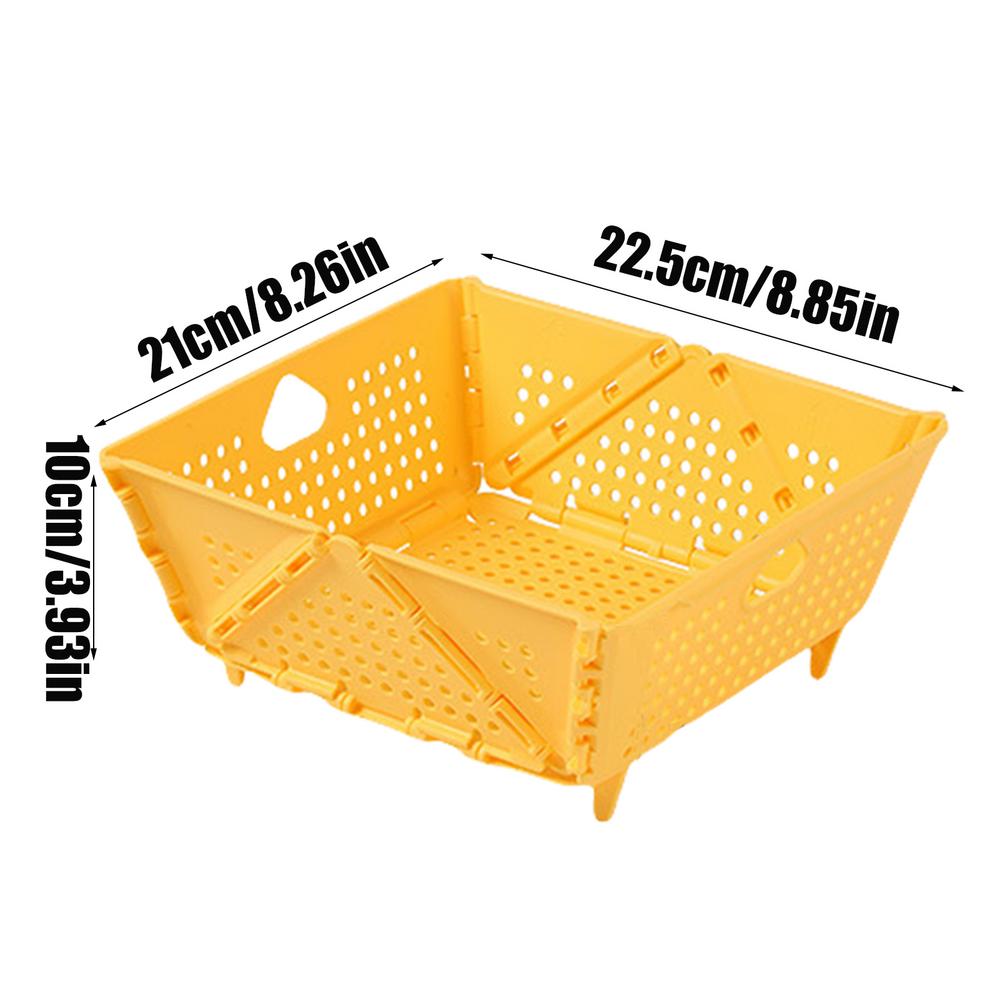 

Vegetable Washing Sink Strainer Basket Folding Countertop Veggies Wash Drain Basket Multi-Functional Kitchen Colander For