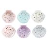 Hair Claw Shell Shape Rhinestones Inlaid Hair Clip Anti-slip Teeth Strong Grip Acrylic Small Hair Clip Styling Hair Accessory