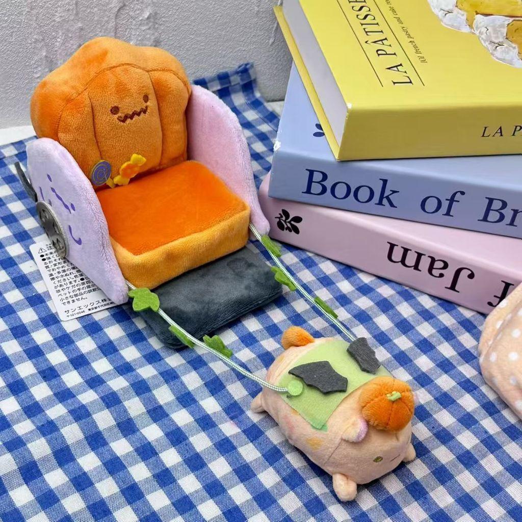Cute Scene Animal Pumpkin Cart Plush Pendant For Kids Room