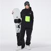 Men's and Women's Ski Suit Outdoor Winter Warm Snowboard Suit Waterproof Windproof Skiing Jacket and Pants Set Oversize Breathable Insulated Snow Suit