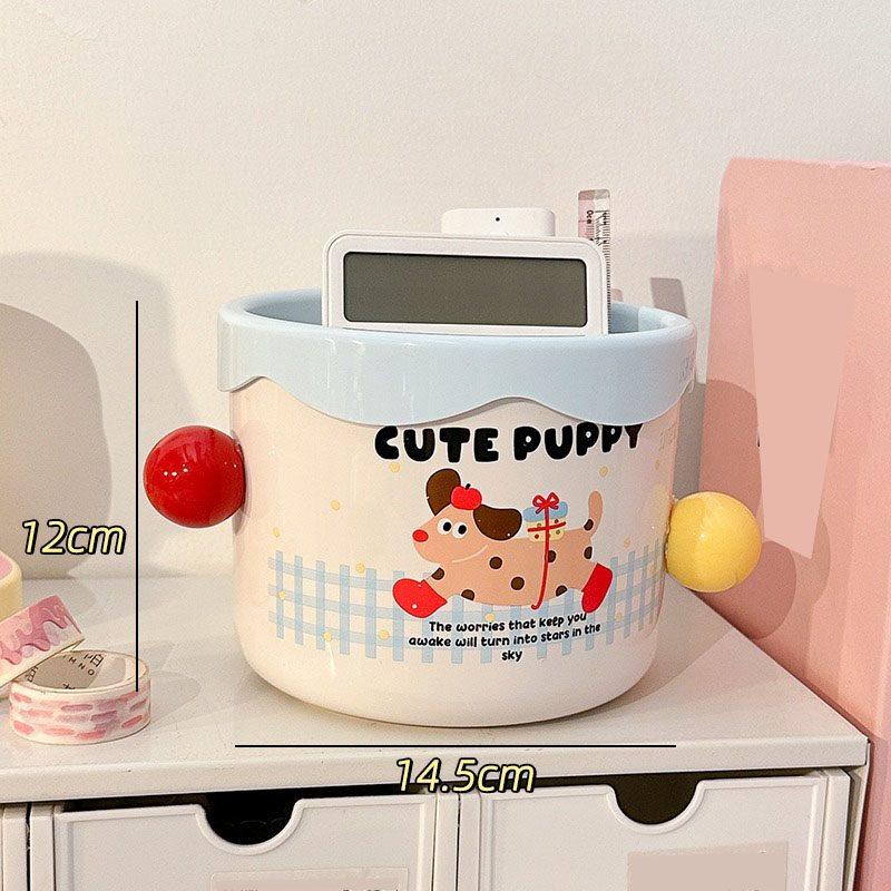 1pcs Creative and cute pen holder storage box, student office desktop with large capacity and oversized pen holder
