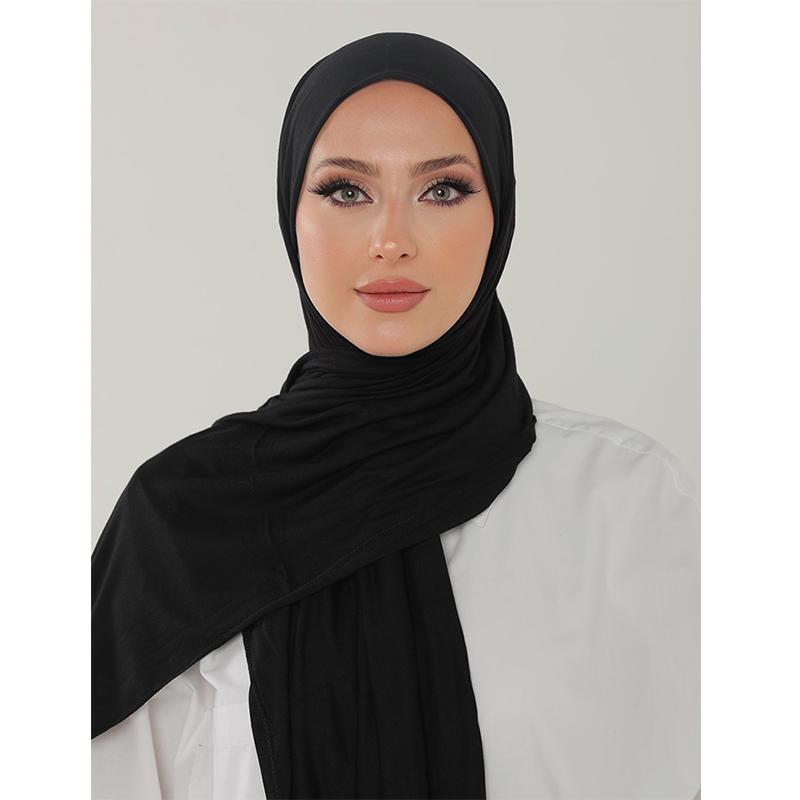 New Women Modal Cotton Jersey Hijab Ramadan Fashion Plain Soft Long Turban Scarf Shawls Islamic Ladies Headscarf Bandana