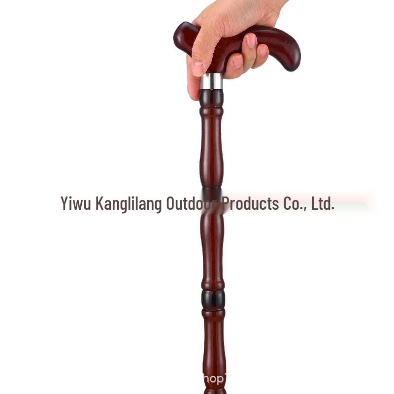 Solid Wood Non-Slip Walking Stick - Lightweight Gentleman's Cane & Hiking Aid