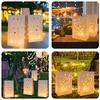 10pcs Hollow Out Halloween Fire-Retardant Candle Bags Parties White Exquisite Multiple Options Available