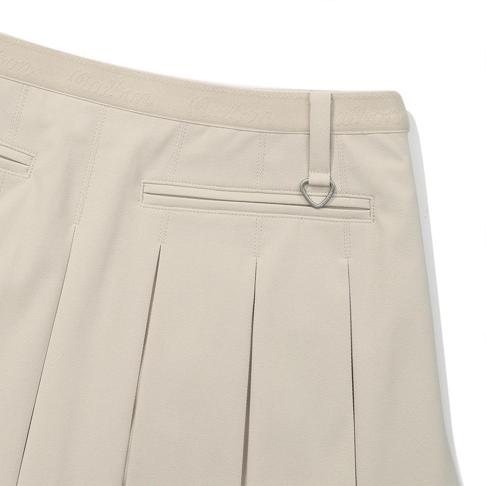 MALBON GOLF Double Pleated Skirt Beige (Woman)