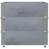 Pallet Collar 3 Pieces Gray 80x60 Cm Solid Pine Wood