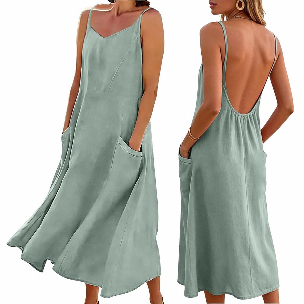 Dámské barevné ležérní módní šaty s kapsou na popruhu