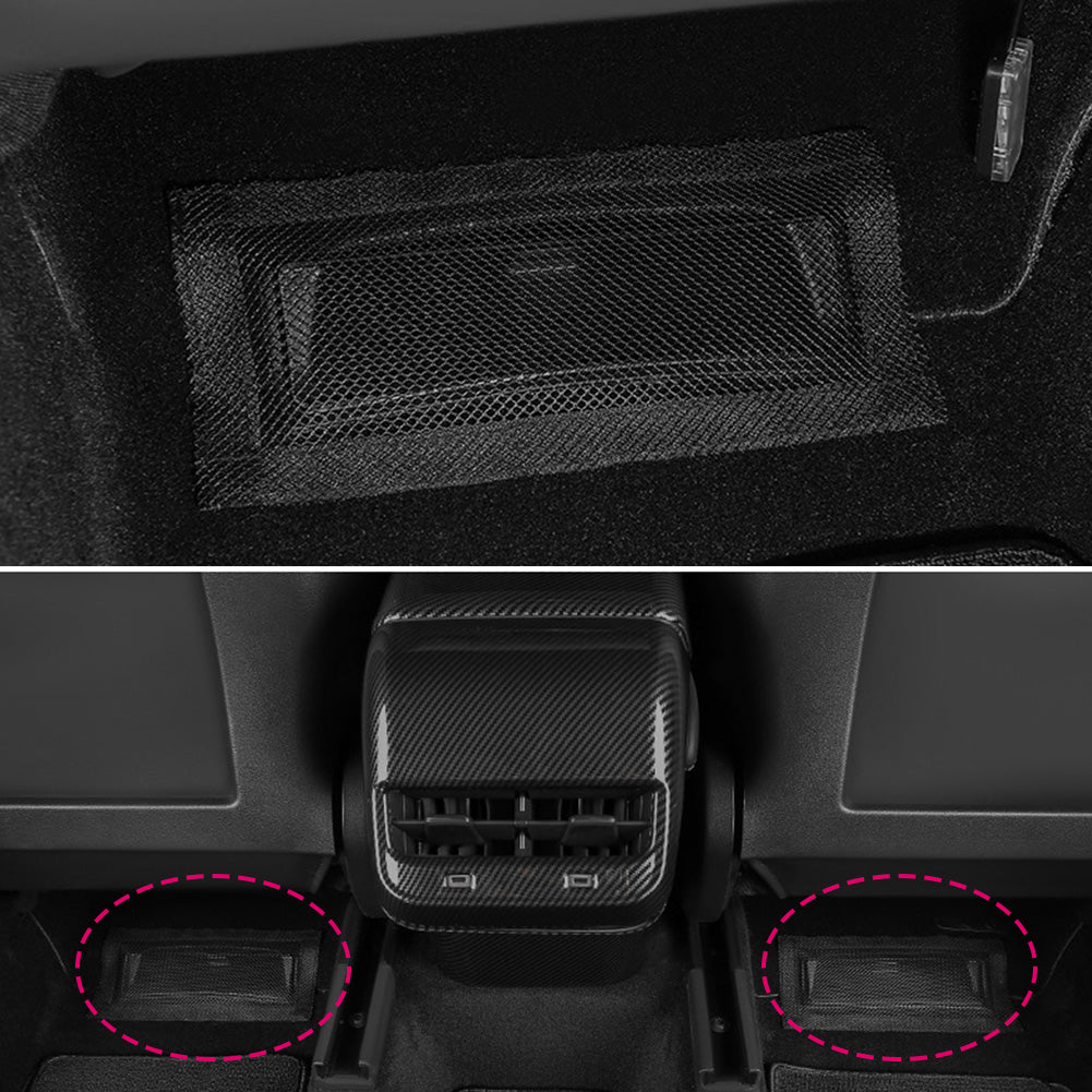 2Pcs Car Air Outlet Under Seat Anti-blocking Dust Cover For Tesla Model 3 Y Auto Vent Mesh Covers Air Conditioning Outlet Covers