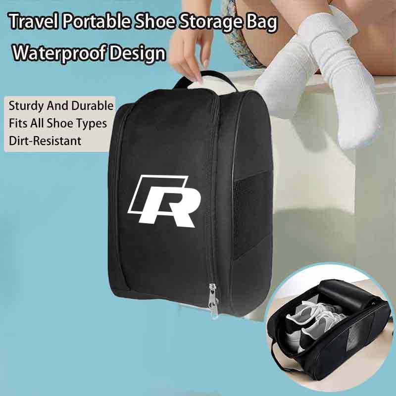 abcd1 Car Shoe Storage Bag Sneakers Organizer Foldable Travel Accessories For Volkswagen VW R Passat Golf Tiguan Polo Scirocco Jetta