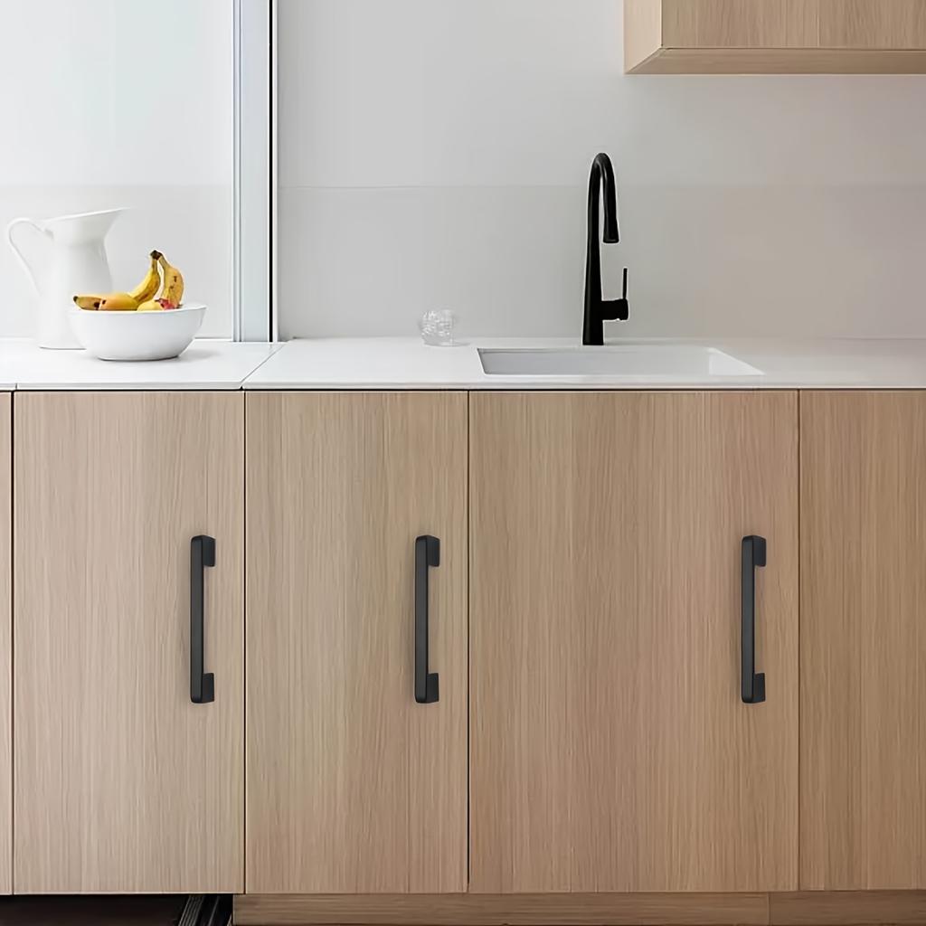 1/5pcs Black Cabinet Handles Solid Kitchen Cupboard Pulls Drawer Knobs Furniture Hardware Cabinet Pulls Cupboard Handles Knobs