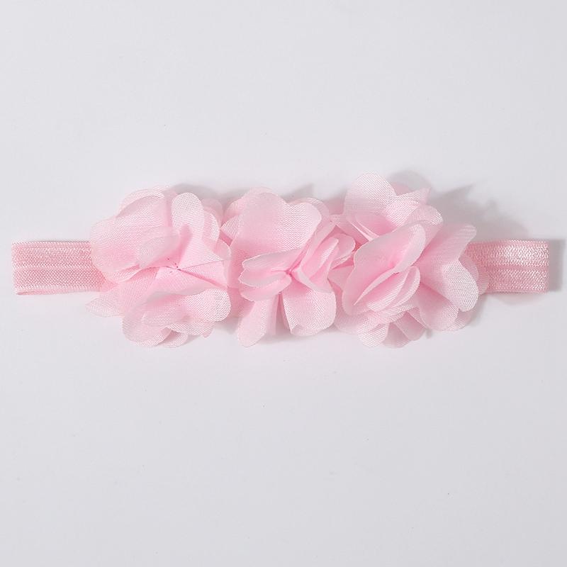 

Toddler Baby Girls Fabric Flower Headband Elastic Mesh Band