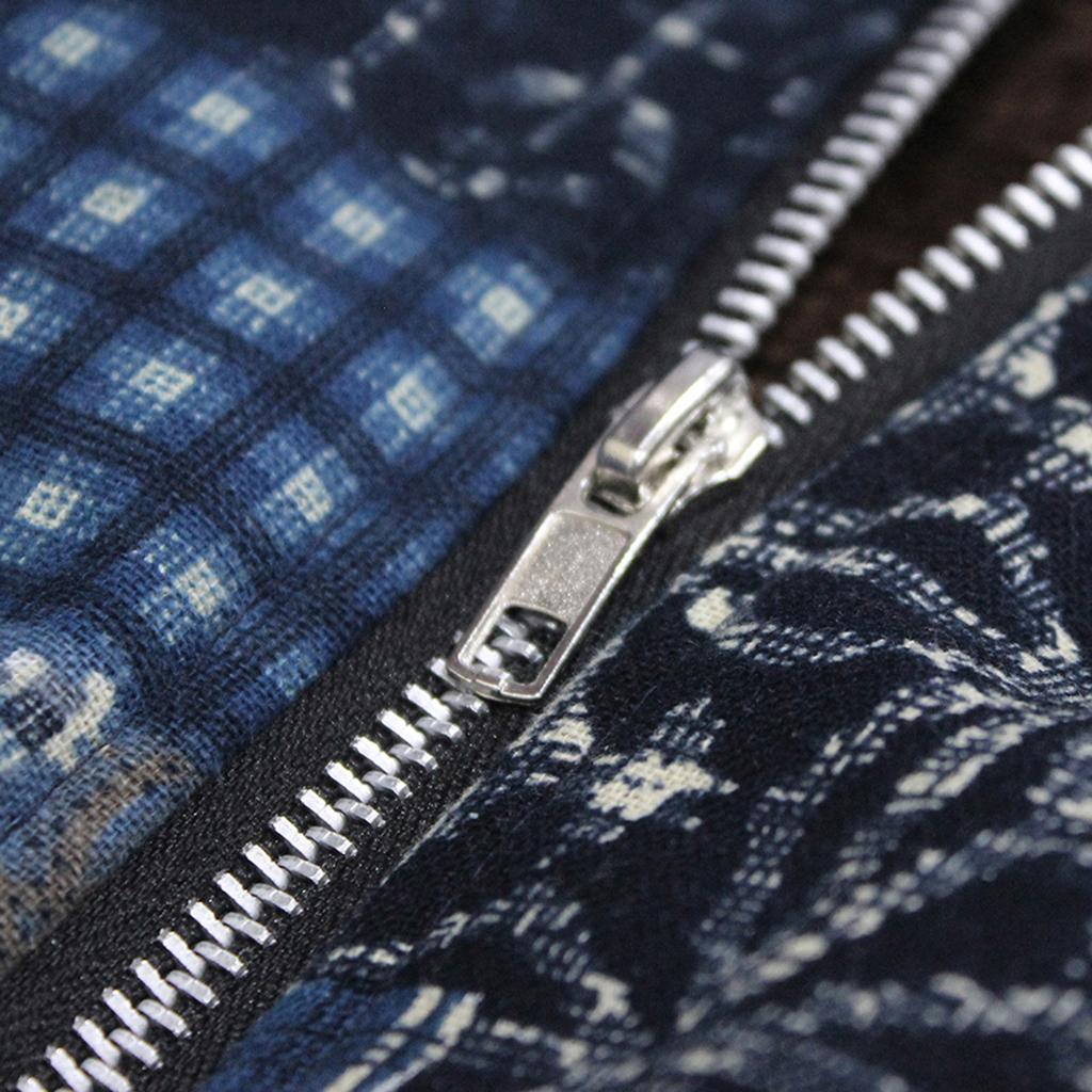 Women Vintage Flowers Print Fleece Hooded Plus Size Long Sleeve Jacket Coat