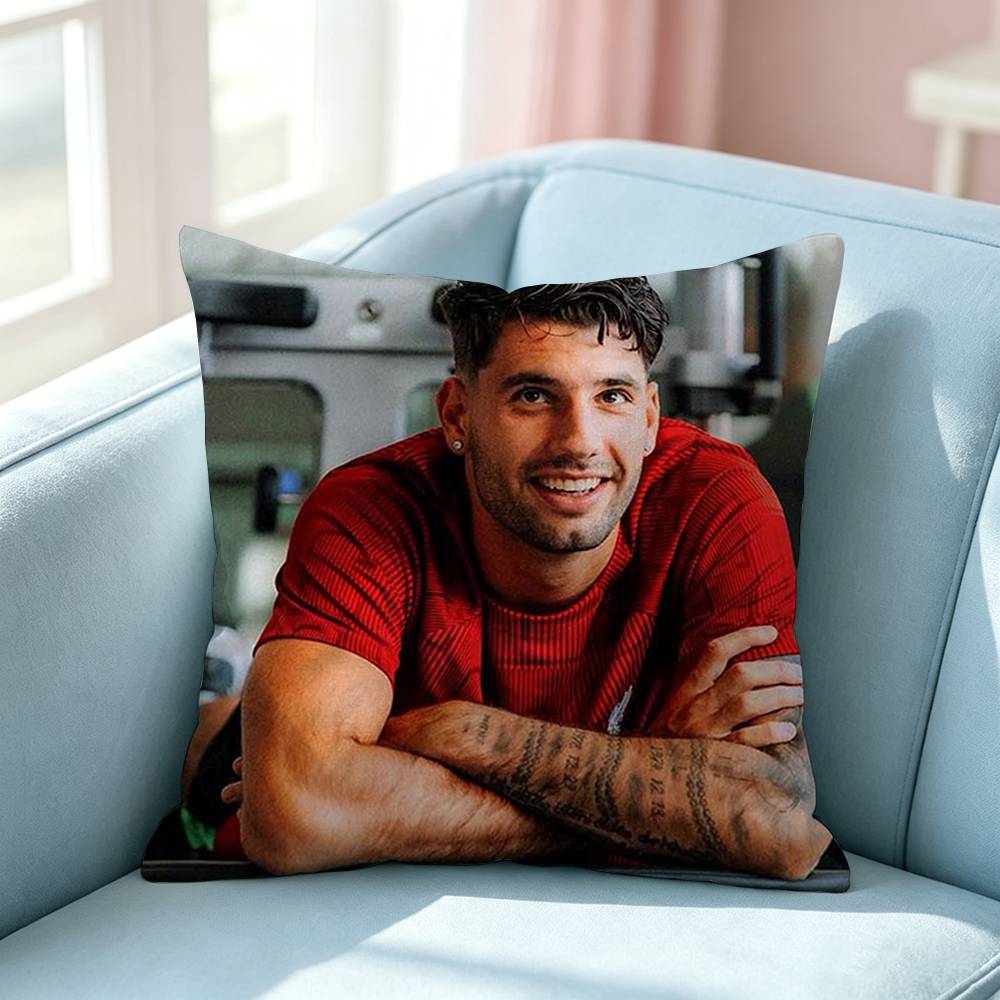 Football Star Dominik Szoboszlai Pillow Case Square DoubleSided Sofa Cushion Cover Bedroom Bedside Pillow