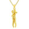 Gold Necklace Hugging Couple Gilded 925 Silver - Symbol of Love and Closeness