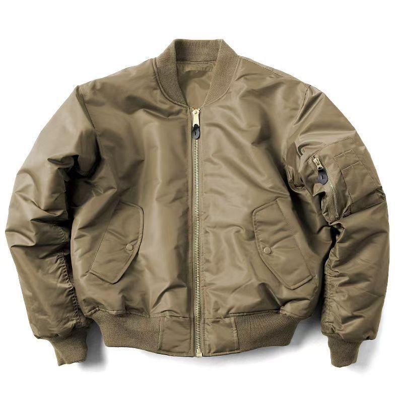 

Ma1 Classic Military-style Cotton Flight Jacket for Men & Women, Double-sided Baseball Uniform, Spring/Autumn Coat L верблюд