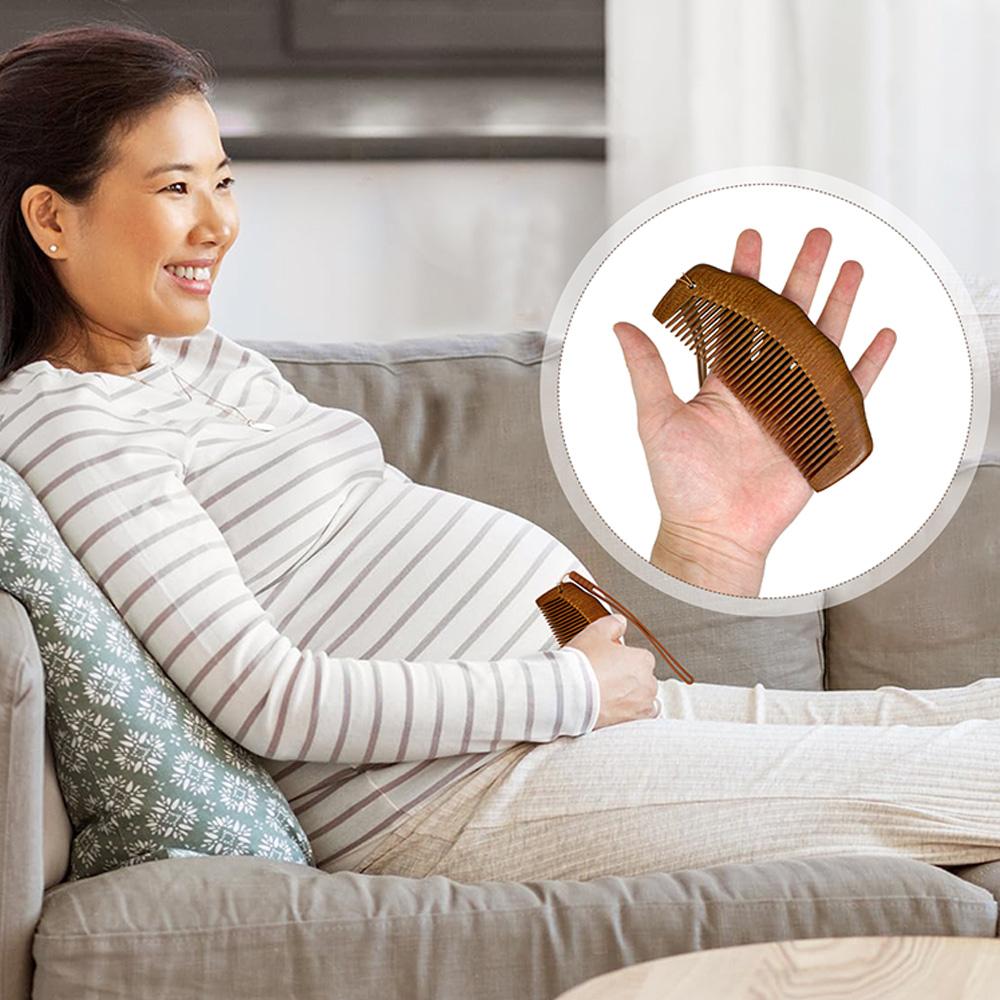 Natural Woden Comb Scalp Massage Combs Women Hair Comb With Lanyard and Drawstring Bag Wet Dry Dual Purpose Comb Women Hair Care