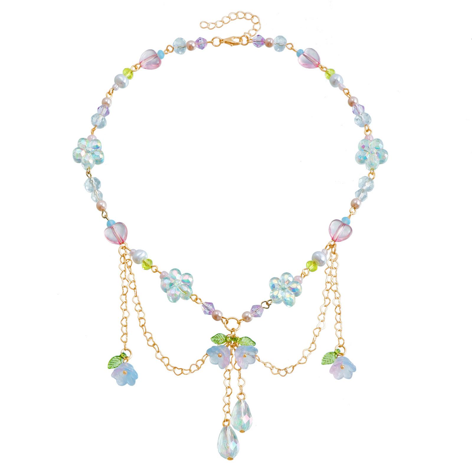 

Красочное ожерелье-колокольчик / Привлекательное ожерелье-крючок для уха / Серьги с красивым цветочным кулоном для вечеринки 1