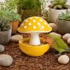 Jijijing Mushroom Bird Feeding Bowl, No Mess Pet Cage Feeder, Covered Food or Water Bowl for Small Animals Budgie Cockatiel Hamster