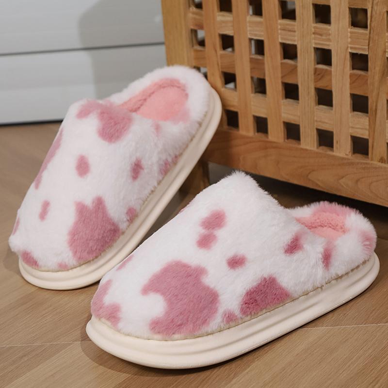 Зимние теплые плоские меховые тапочки женские удобные мягкие пушистые меховые домашние — фото 9