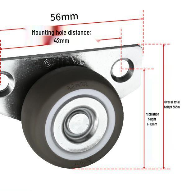 Roată de ghidare universală din aliaj de aluminiu pentru ușă glisantă și scripete de sprijin inferior