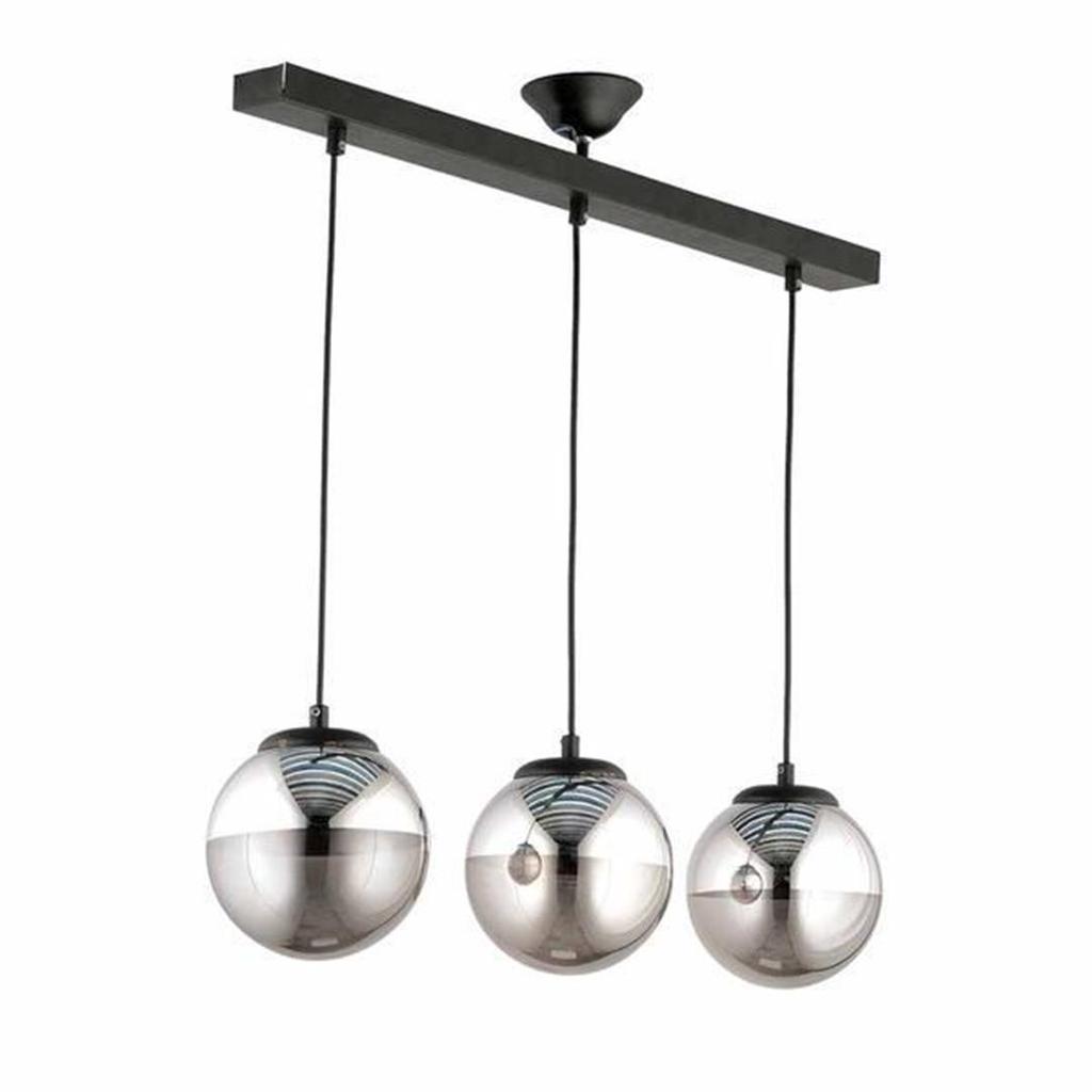 Nisa Luce Island 3-reihiger Kronleuchter, geräucherte Beschichtung / Schwarz