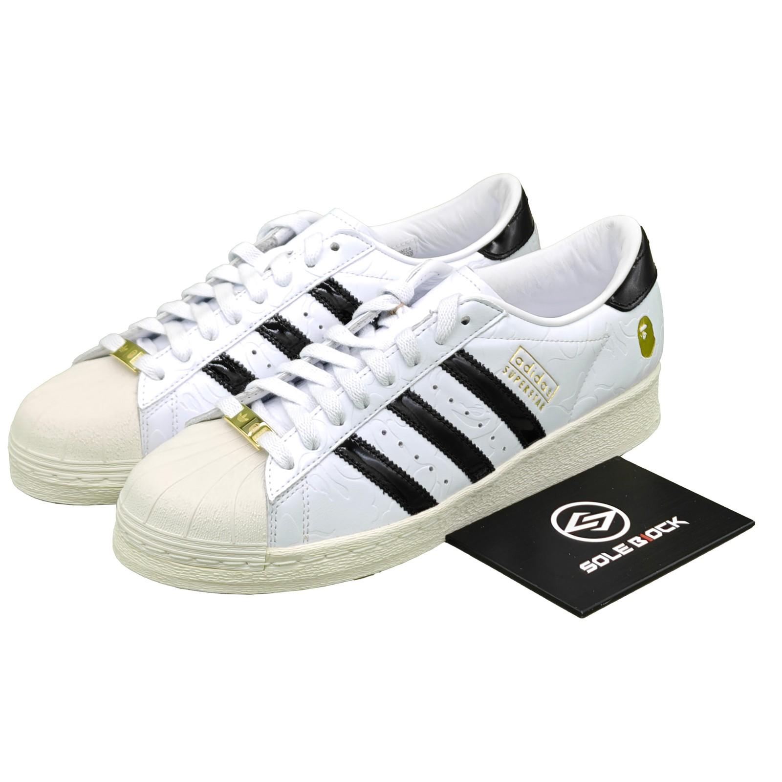 adidas BAPE x Superstar Vintage  White Black  JR2701 36