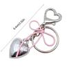 3D Heart Keychain Pendant Bowknot Keyring for Purse Bag Backpack Handbag Decors