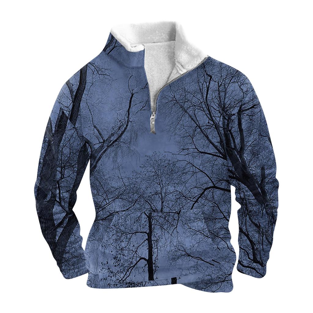Das Herren-Sweatshirt mit Stehkragen im Frühling und Herbst ist ein Outdoor-Freizeitpullover
