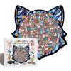 Wacocetoy Cross-Border Fun Cat Set Puzzle Toy Wooden Different Puzzle Gift High Matching Version Diy Handmade Puzzle