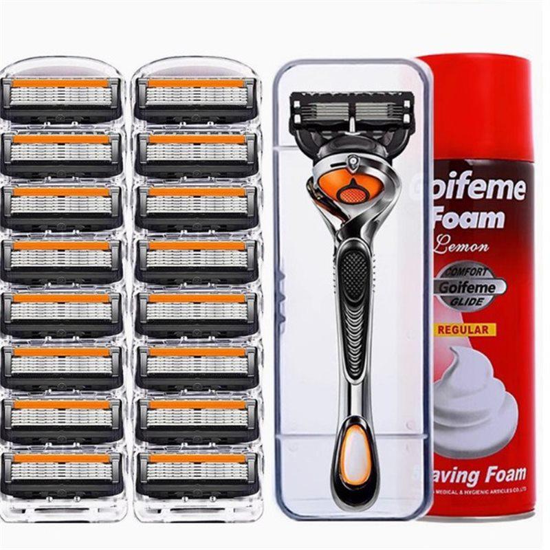 Gillette Manual Razor, Five-Layer Universal Hair Removal & Face Shaver with Rotating Head.