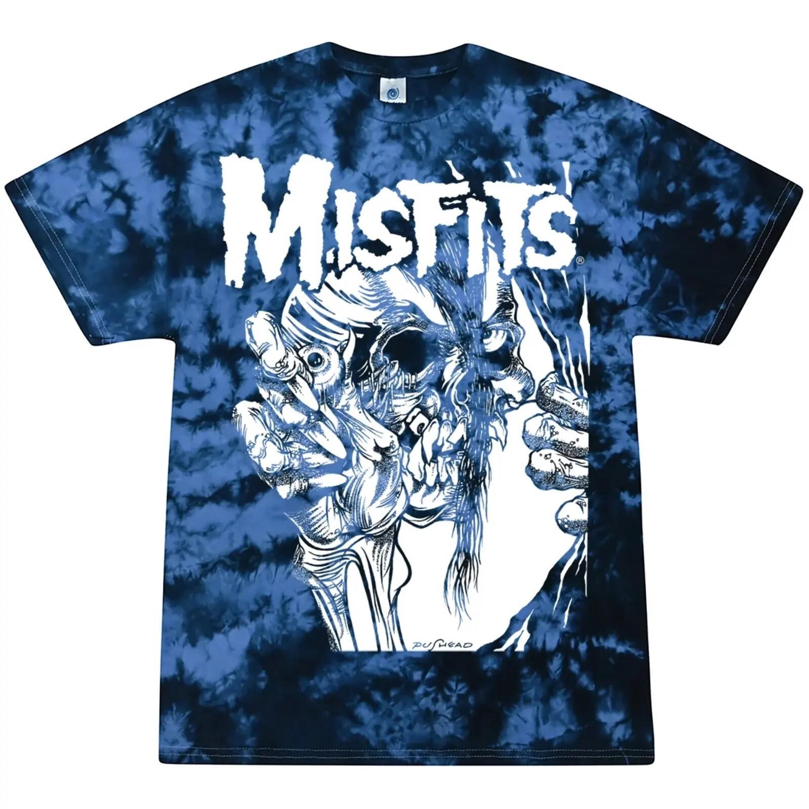 MISFITS cd lgo Pushead TIE DYE EVIL EYE Eyeball Official SHIRT LRG New among us XXXL