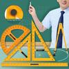 Großes Dreiecklineal-Set Geometrie Winkelmesser Lehrer Tafel-Zeichenwerkzeug