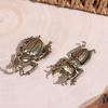 Vintage Brass Beetle Figurine Retro Creative Insect Craft Ornaments Metal Artistic Ornaments Office Home Desktop Decoration