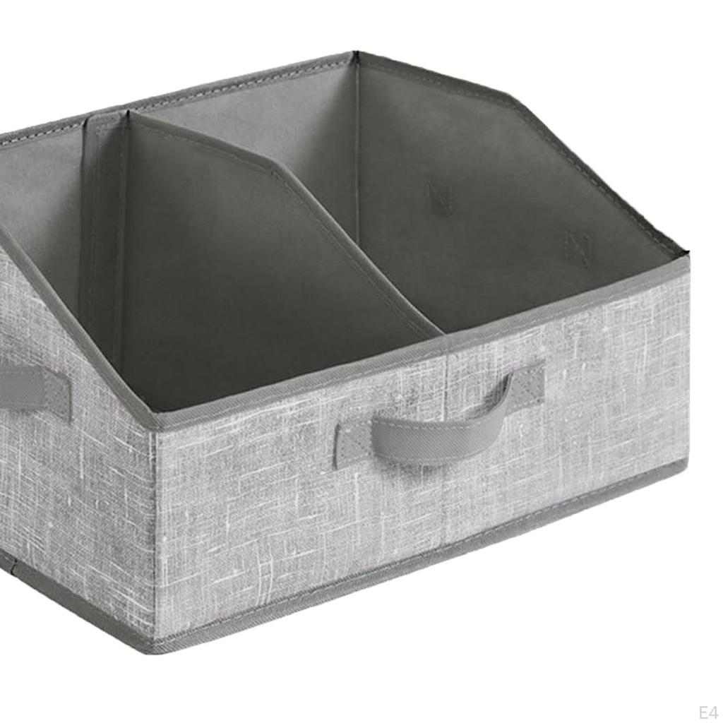 2 Collapsible Storage Bins, Essential for Closet Organization, Space Saving Divided Basket