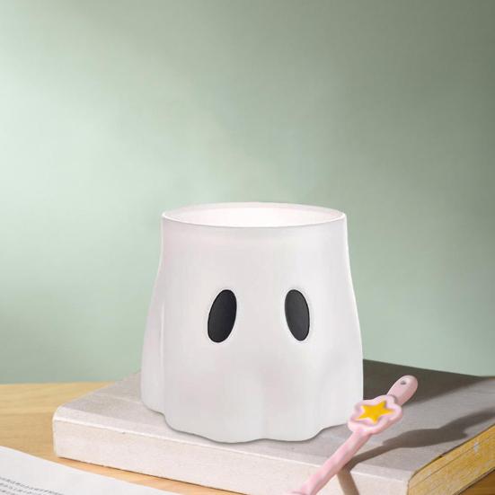 Halloweenský kbelík duch Bílý duch Mísa na bonbóny Květináč Dekorativní váza Květináč duch pro domácí stolní středový prvek Vnitřní venkovní dekorace